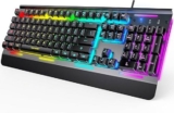 מקלדת גיימינג שקטה עם תאורת RGB